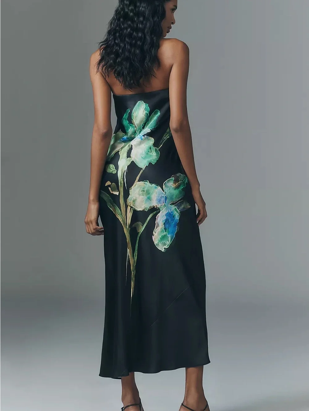 ANTHROPOLOGIE The Fleur Strapless Satin Maxi Slip Dress Women's - Picture 2 of 2